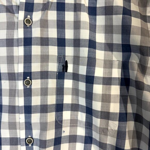 Johnnie-O Hangin' Out‎ Womens Plaid Blue/white Button Shirt Size 16 - Picture 7 of 11